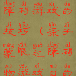 亲子蒙眼过障碍游戏的技巧(亲子蒙眼过障碍物游戏目的)