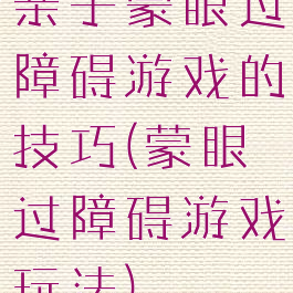 亲子蒙眼过障碍游戏的技巧(蒙眼过障碍游戏玩法)