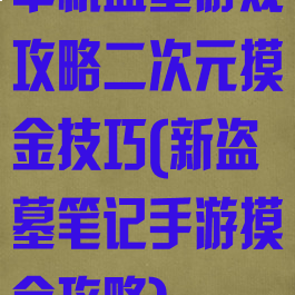 单机盗墓游戏攻略二次元摸金技巧(新盗墓笔记手游摸金攻略)