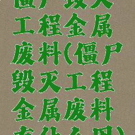 僵尸毁灭工程金属废料(僵尸毁灭工程金属废料有什么用)