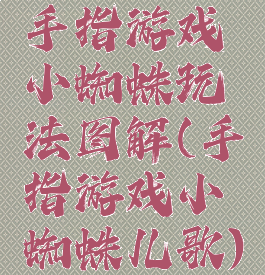 手指游戏小蜘蛛玩法图解(手指游戏小蜘蛛儿歌)