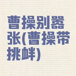 曹操别嚣张(曹操带挑衅)