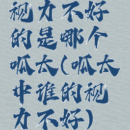 视力不好的是哪个呱太(呱太中谁的视力不好)